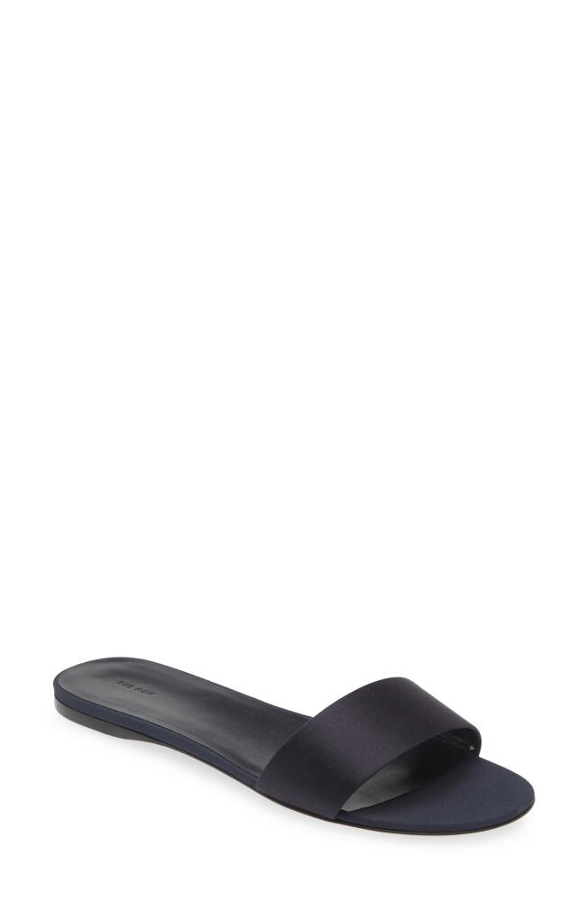 The Row Combo Slide Sandal in Deep Navy Cover