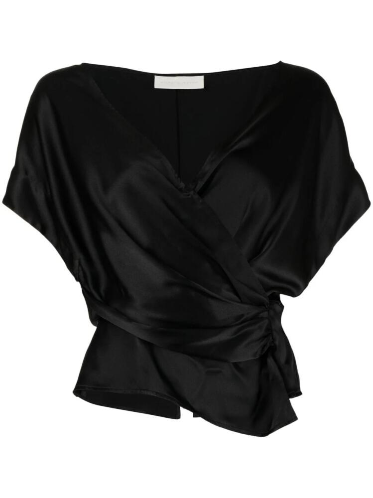 Michelle Mason open-neck top - Black Cover