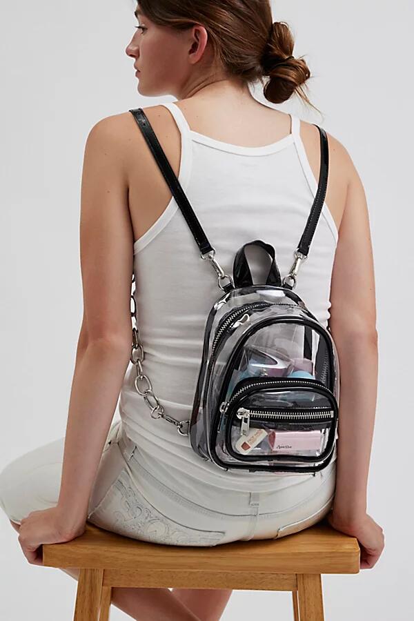 Silence + Noise Clear Mini Backpack in Black Cover