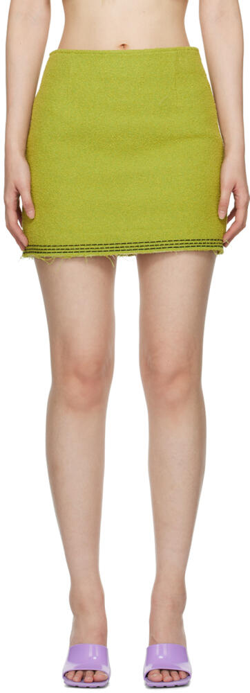 Recto SSENSE Exclusive Green Miniskirt Cover