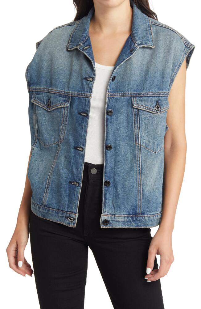 ASKK NY Oversize Denim Vest in Bogart Cover