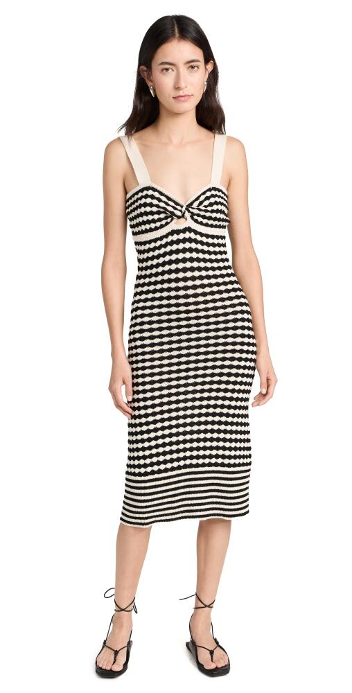 Ramy Brook Jessa Dress Black/Ivory Stripe Cover