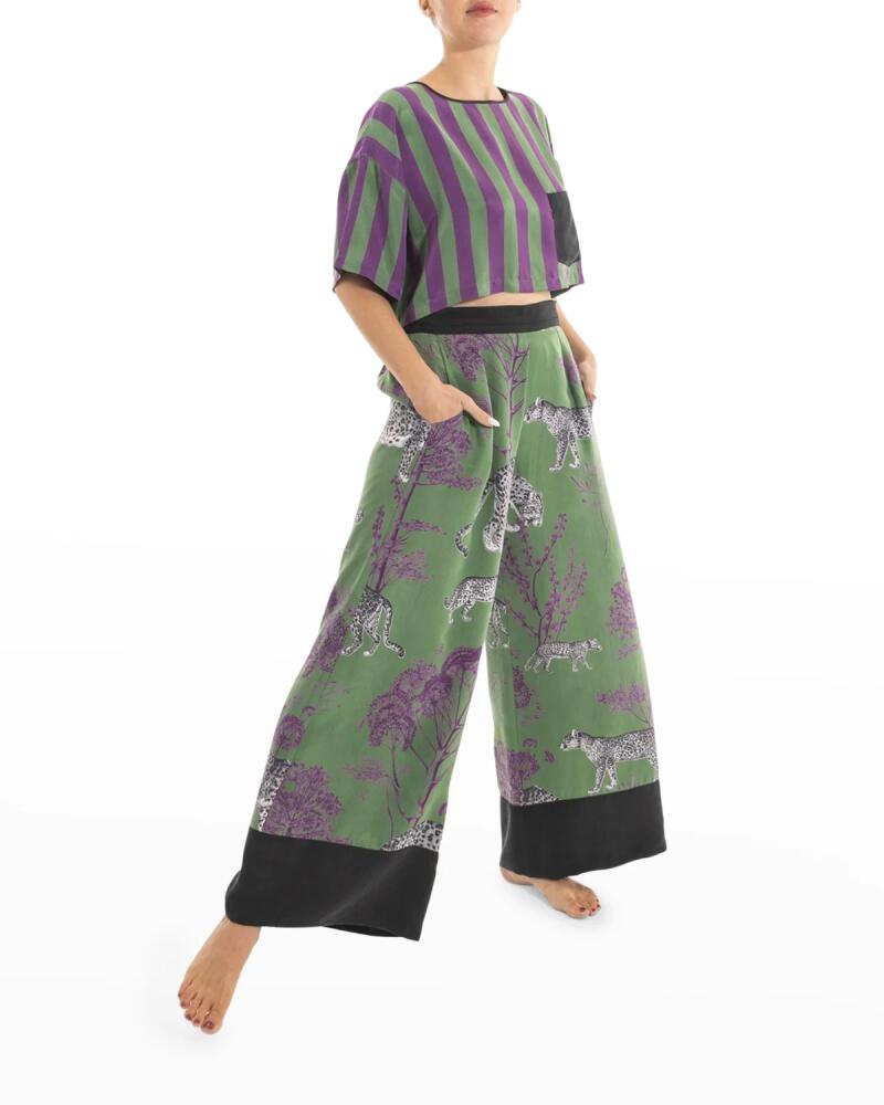 niLuu Harper Wide-Leg Vegan Silk Pants Cover