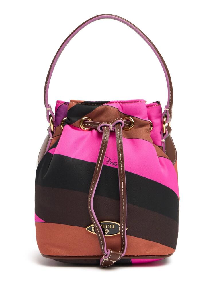 PUCCI Small Nylon Drawstring Basket Bag Cover