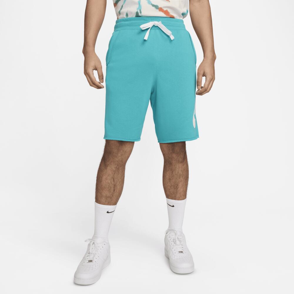 Nike Men's Club Alumni French Terry Shorts in Green Cover