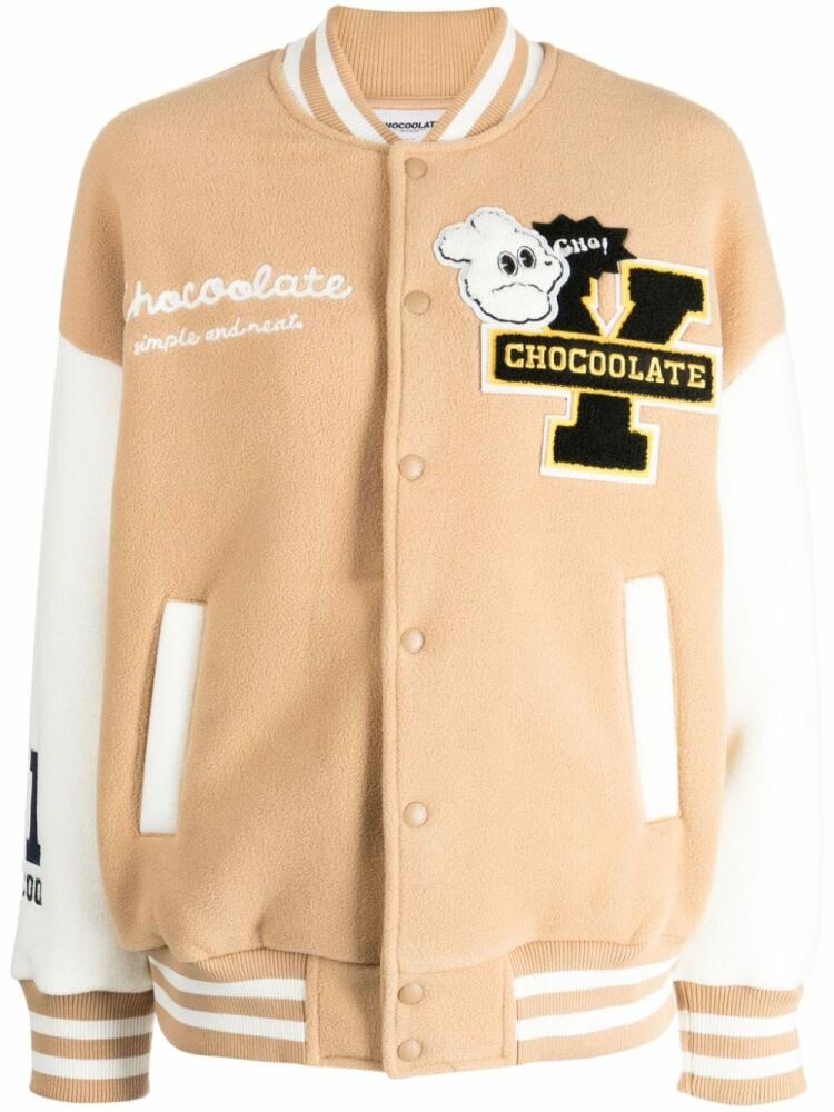 CHOCOOLATE Bunny-motif Letterman jacket - Brown Cover