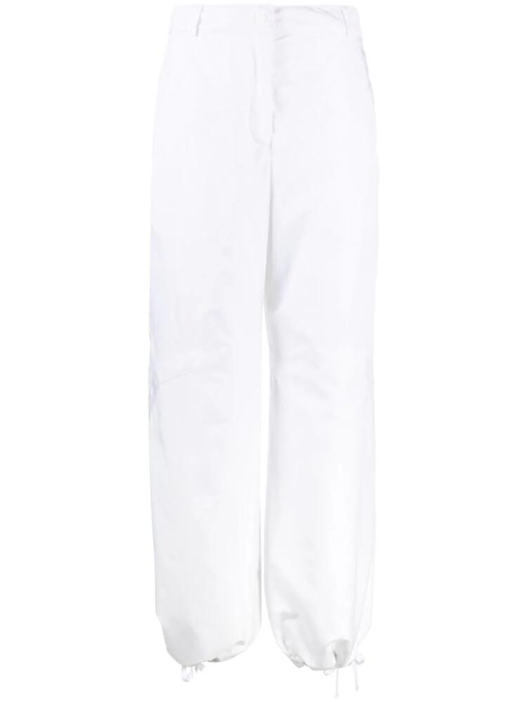 Moncler high-waist straight-leg trousers - White Cover