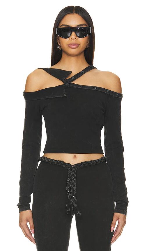 MARRKNULL Off Shoulder Top in Black Cover