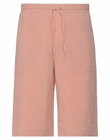 Roberto Collina Man Shorts & Bermuda Shorts Salmon pink Viscose, Linen Cover