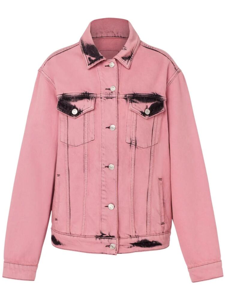 MOSCHINO JEANS button-down denim jacket - Pink Cover