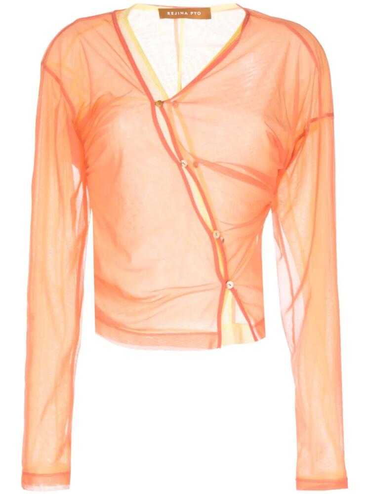 Rejina Pyo asymmetric button-fastening blouse - Orange Cover