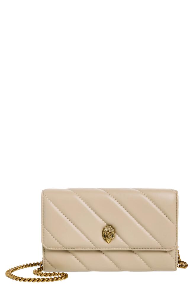 Kurt Geiger London Soho Quilted Leather Wallet on a Chain in Beige Cover