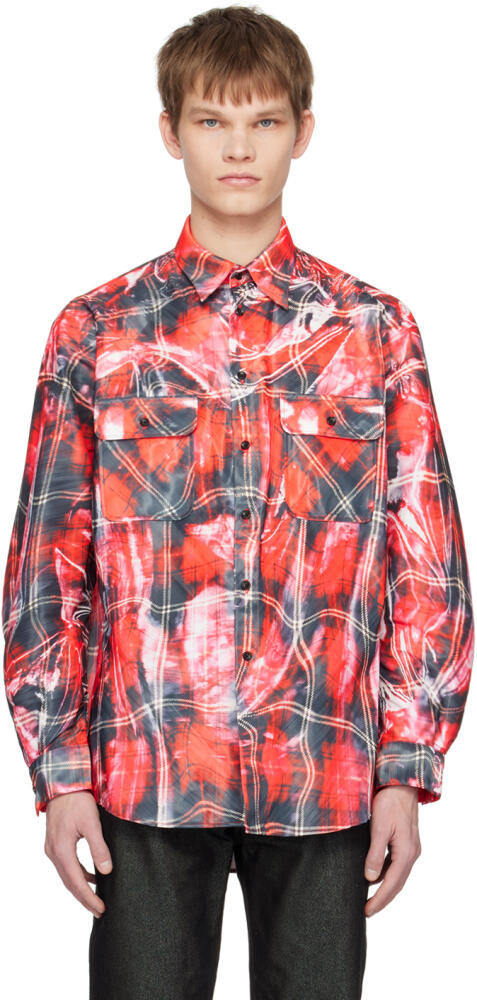 doublet Red Mirage Checked Shirt Cover