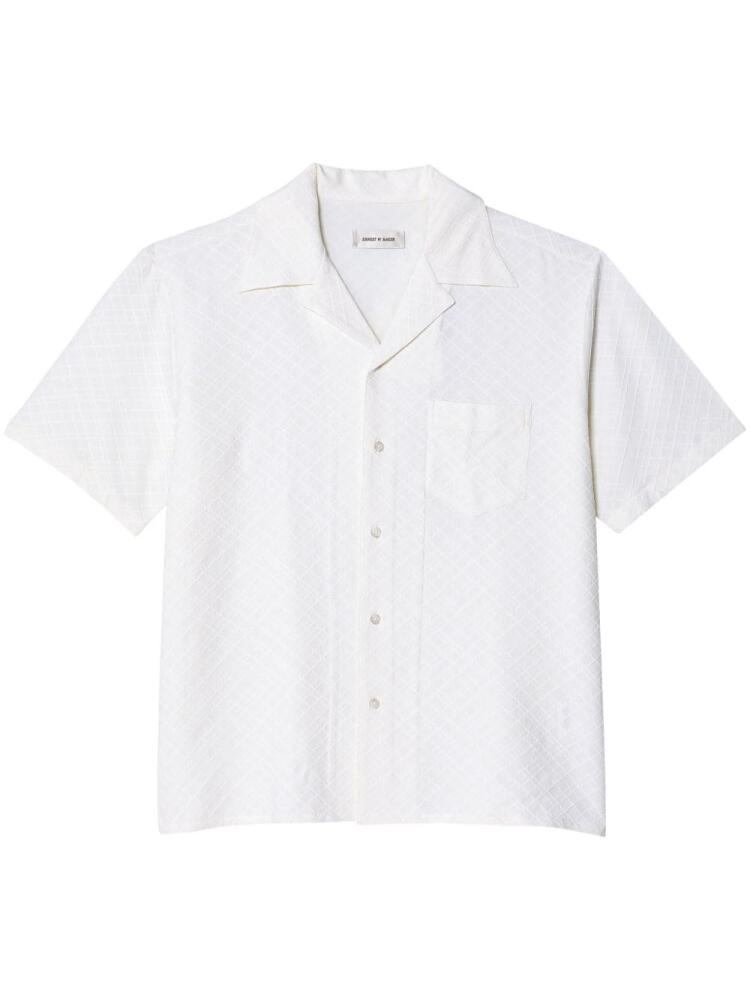 Ernest W. Baker embroidered bowling shirt - White Cover