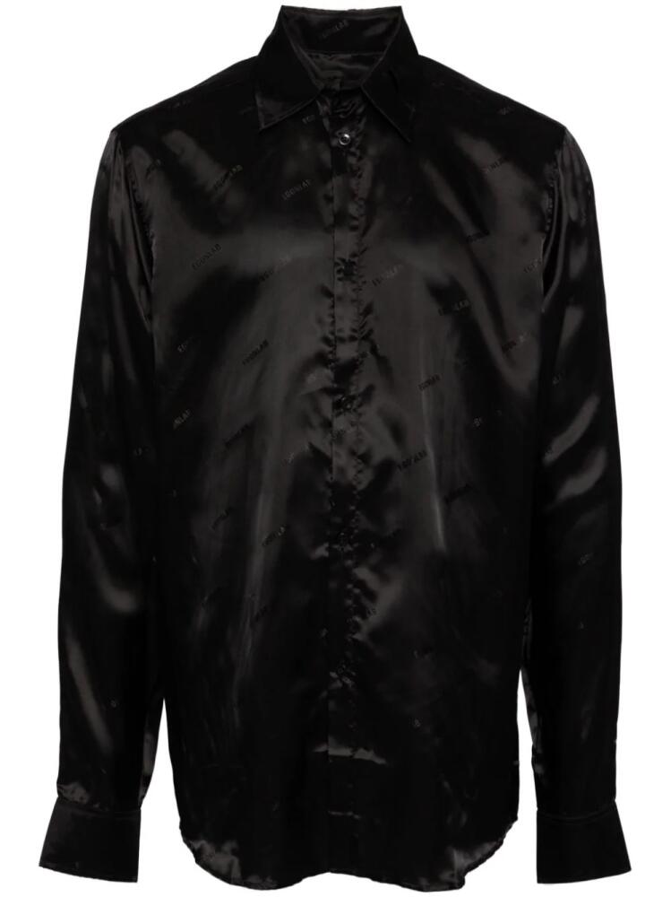 EGONlab. logo-print long-sleeved shirt - Black Cover