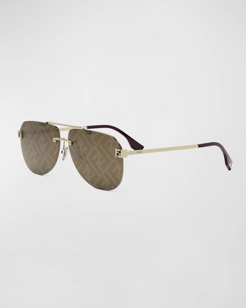 Fendi Men's Sky Monogram Metal Sunglasses Cover