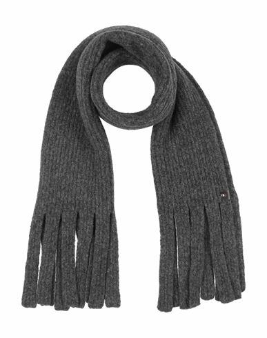 Emporio Armani Woman Scarf Steel grey Wool, Polyamide, Cow leather Cover