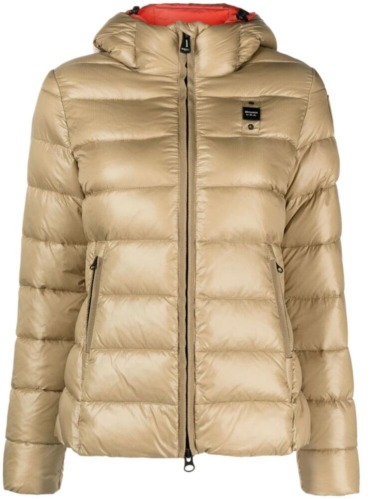 Blauer Carol checked padded jacket - Neutrals Cover