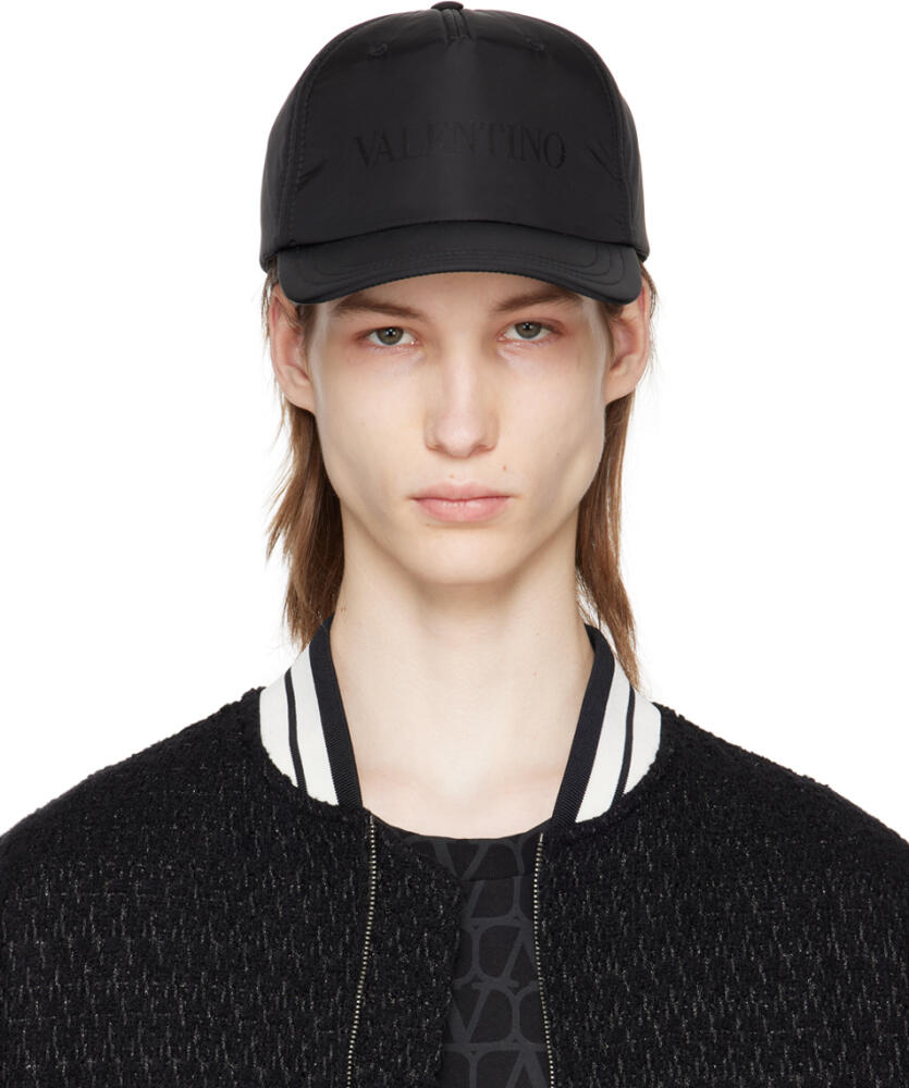 Valentino Garavani Black Baseball Nylon Cap Cover