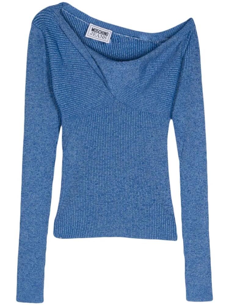 MOSCHINO JEANS ribbed knitted top - Blue Cover