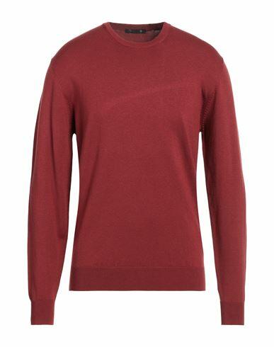 Avignon Man Sweater Brick red Polyester, Acrylic, Wool Cover