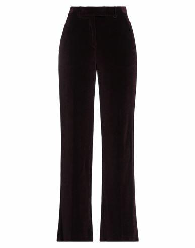 Ottod'ame Woman Pants Deep purple Cotton, Polyester Cover