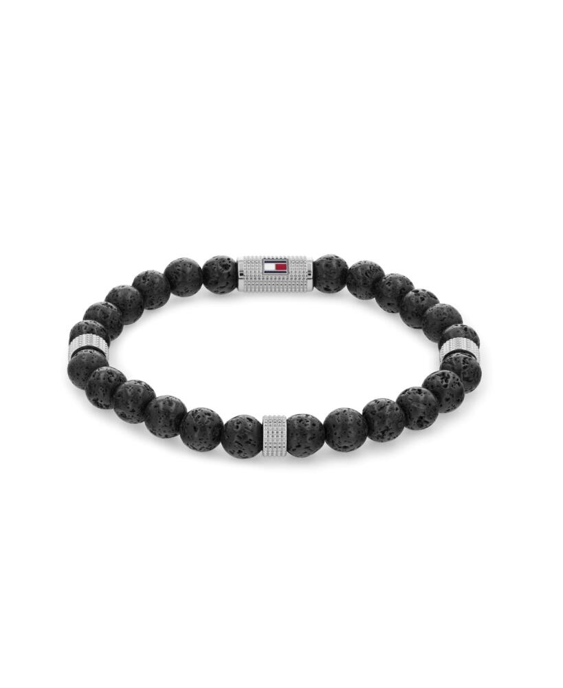 Tommy Hilfiger Men's Stone Beaded Bracelet - Black Cover