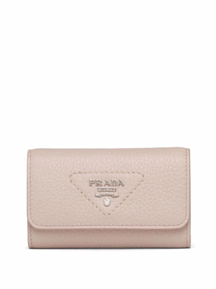 Prada Saffiano leather key case - Neutrals Cover