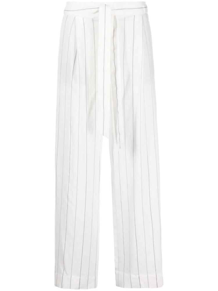 Vince striped straight-leg trousers - White Cover