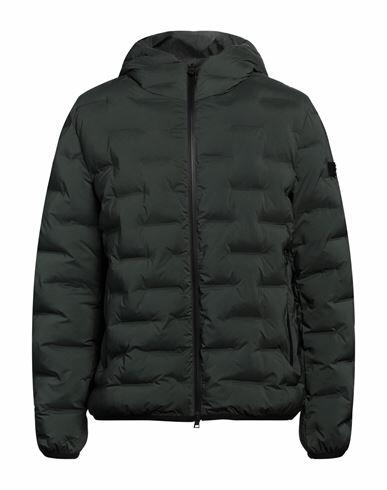 Peuterey Man Puffer Dark green Polyester, Elastane Cover