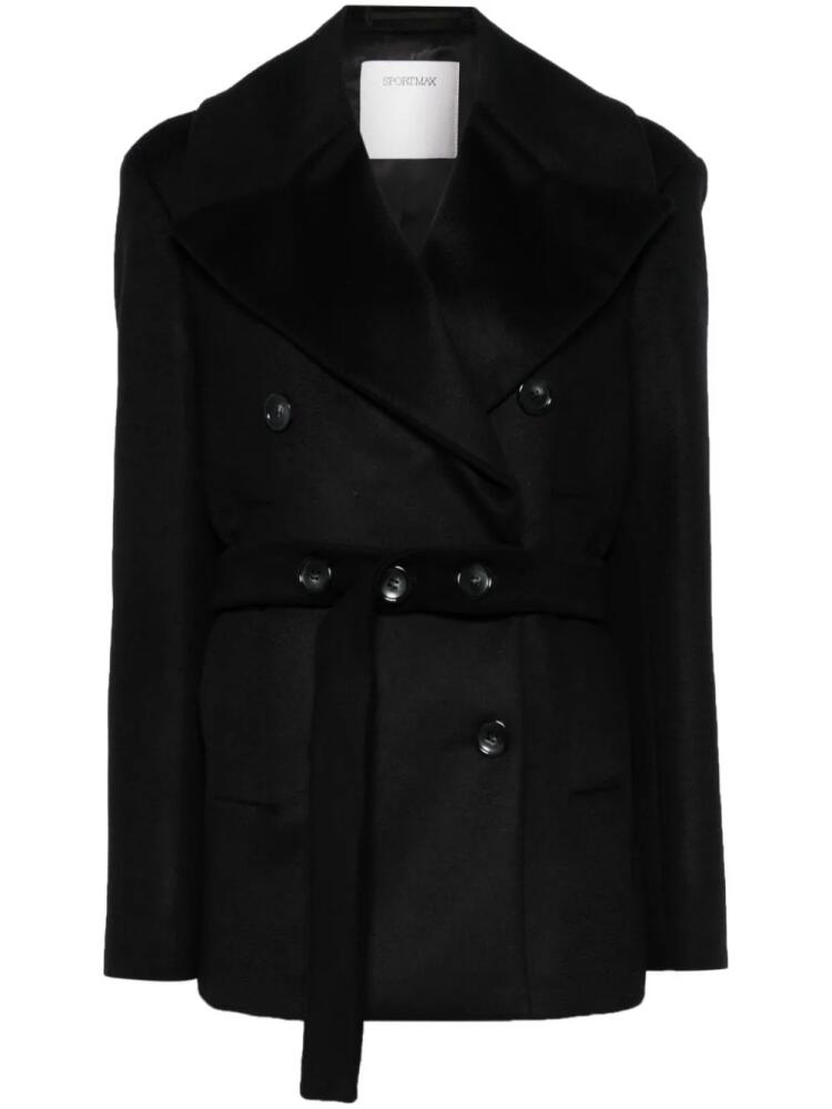 Sportmax Orchis coat - Black Cover