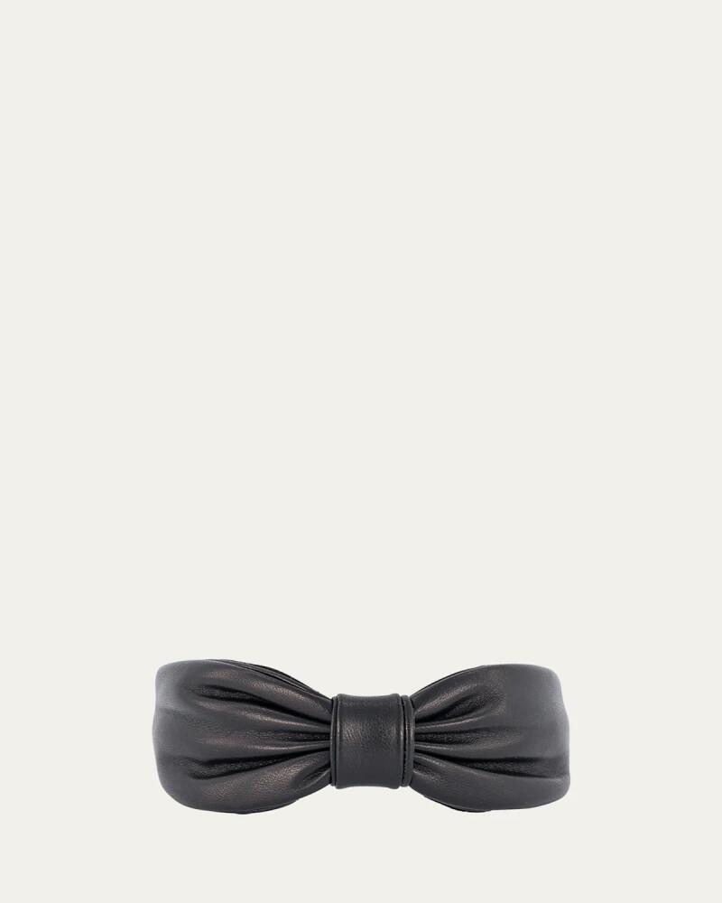 Alexandre de Paris Bow Leather Headband Cover