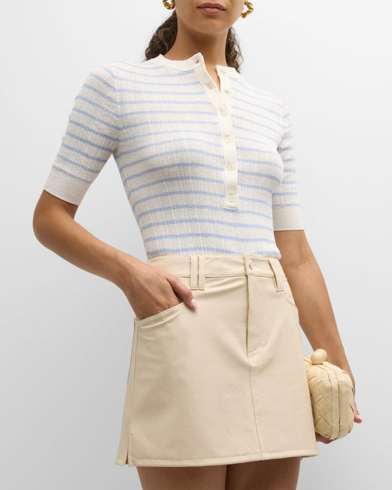 A.L.C. Fisher Pleated Button-Front Top Cover