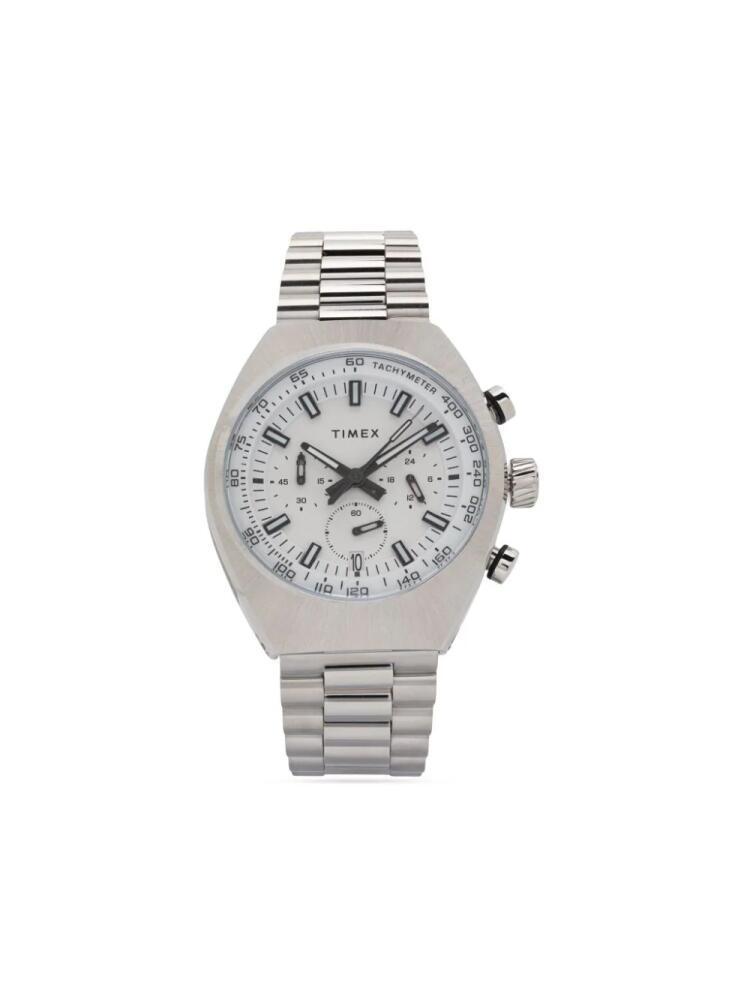 TIMEX Legacy Tonneau Chronograph 42mm - Silver Cover