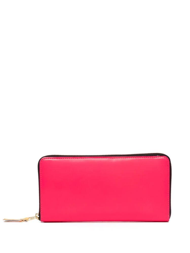 Comme Des Garçons Wallet contrast-zip wallet - Pink Cover