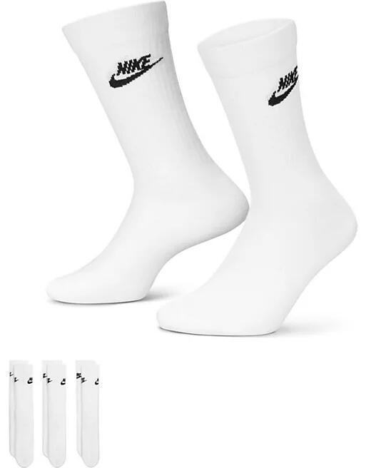 Nike Everyday Essential 3 pack crew socks in white Cover