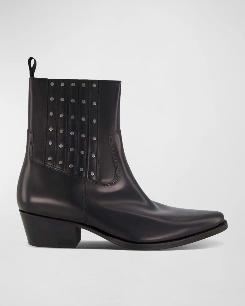 Karl Lagerfeld Paris Men's Studded Leather Chelsea Boots Cover