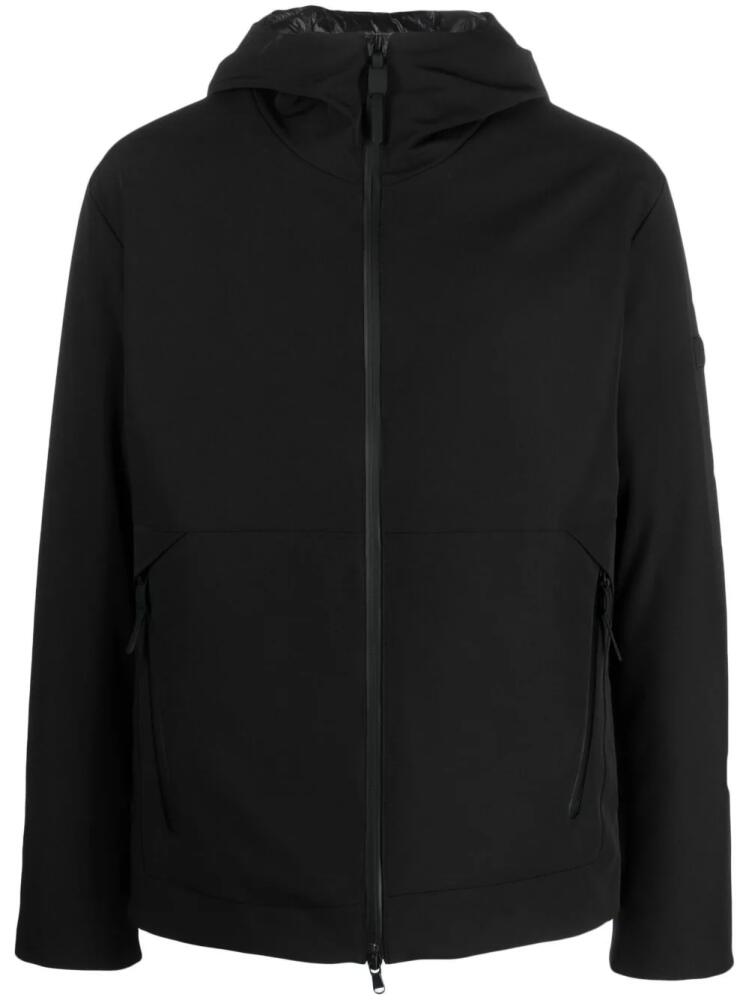 Peuterey logo-patch hooded jacket - Black Cover