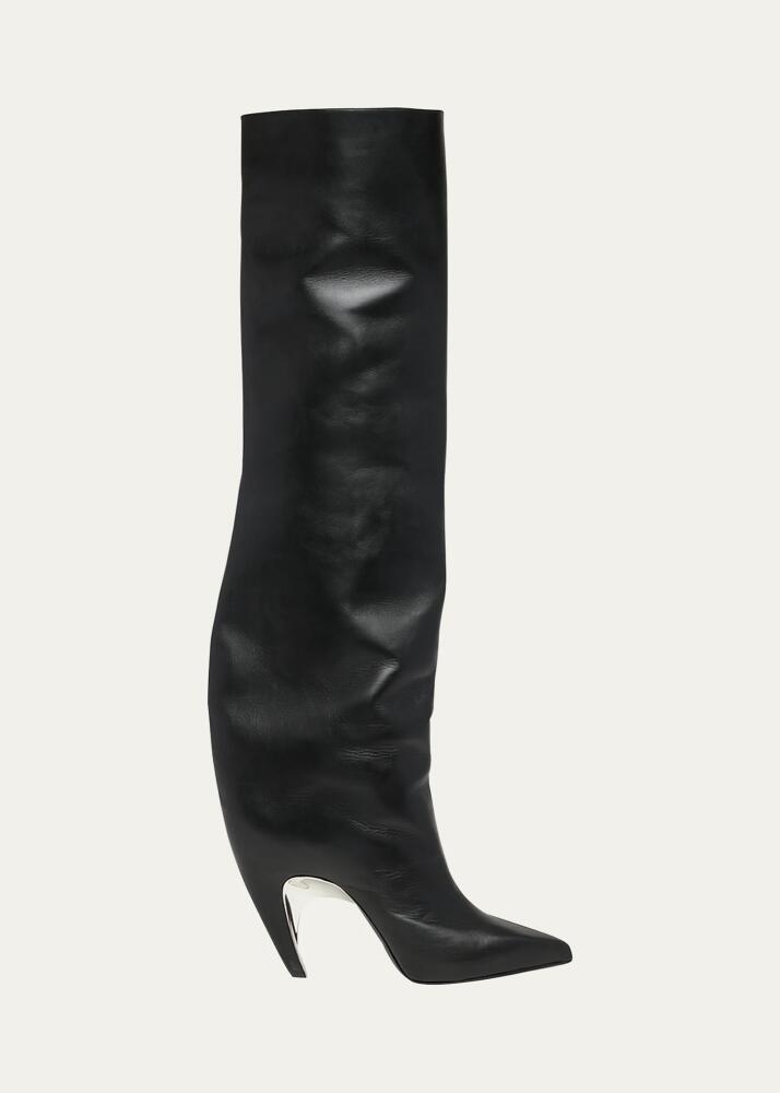 Alexander McQueen Armadillo Leather Over-The-Knee Boots Cover