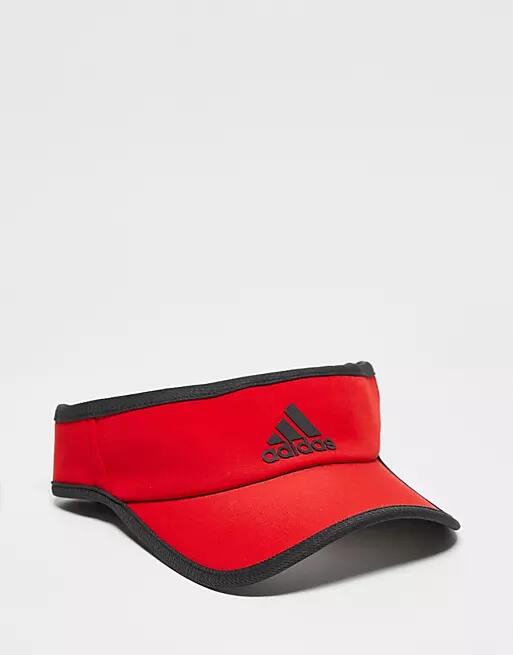 adidas Training visor in red with black piping Cover