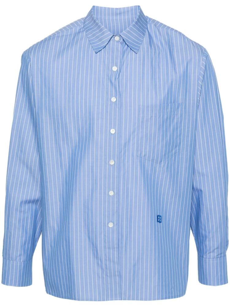 Ader Error striped cotton shirt - Blue Cover