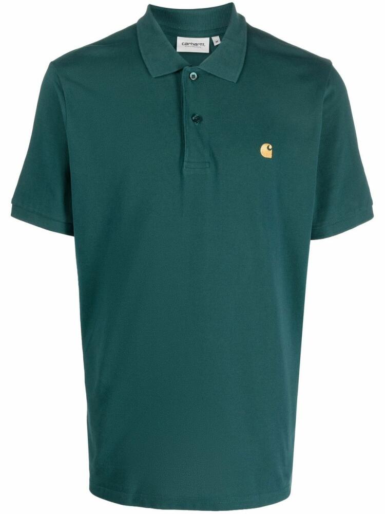 Carhartt WIP embroidered-logo polo shirt - Green Cover