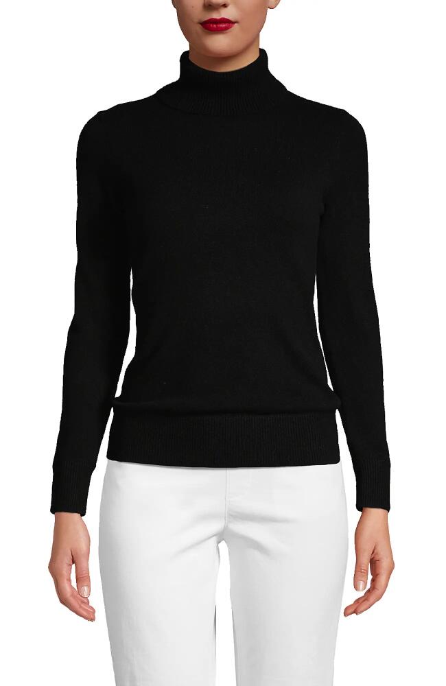 Lands' End Cashmere Turtleneck Sweater in Black Cover