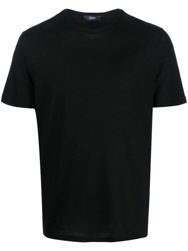 Herno logo-plaque cotton T-shirt - Black Cover