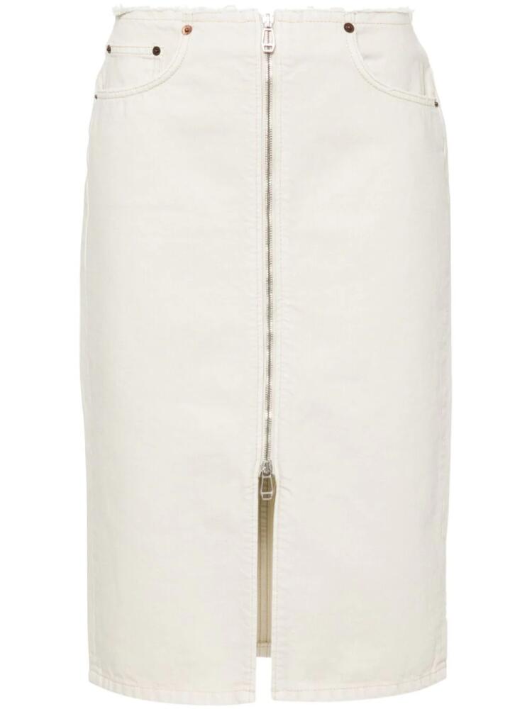 Haikure logo-patch midi skirt - Neutrals Cover