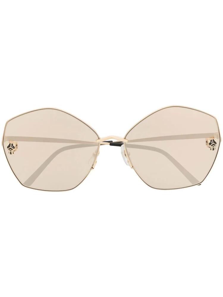 Cartier Eyewear tinted oversize sunglasses - Gold Cover