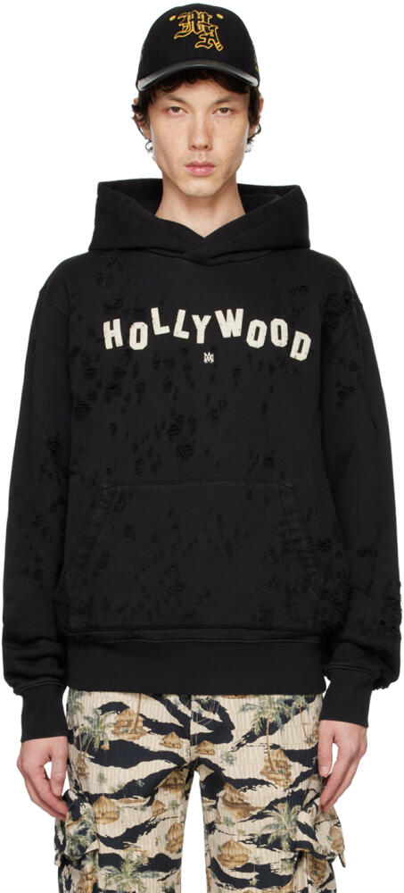 AMIRI Black 'Hollywood' Shotgun Hoodie Cover