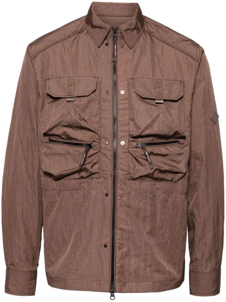 Spoonyard crinkled shirt jacket - Brown Cover