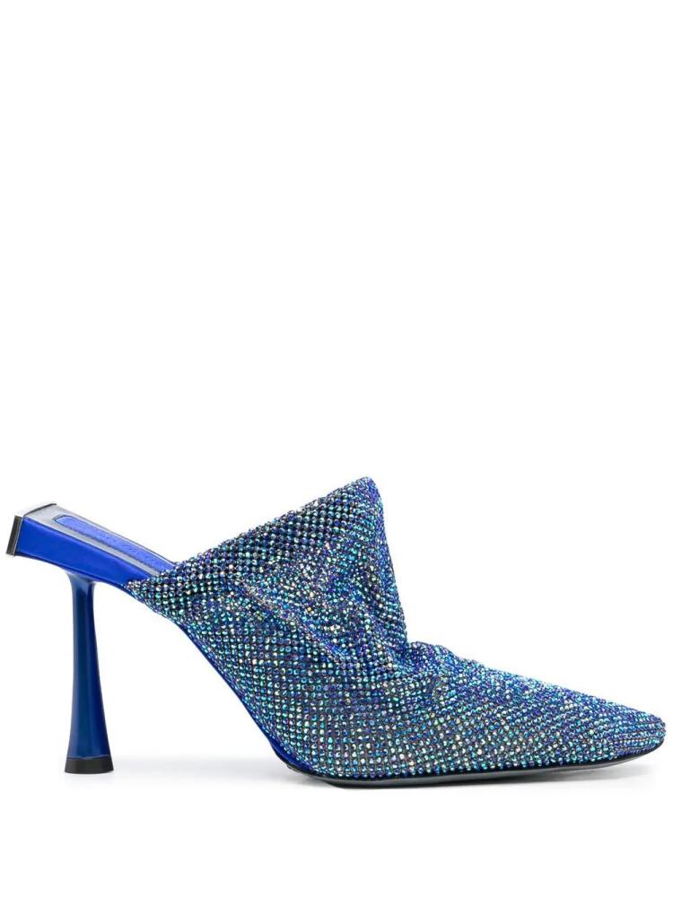 Benedetta Bruzziches crystal embellished square toe mules - Blue Cover