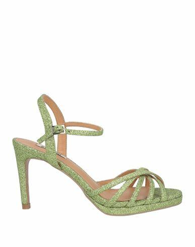 Bibi Lou Woman Sandals Light green Textile fibers Cover